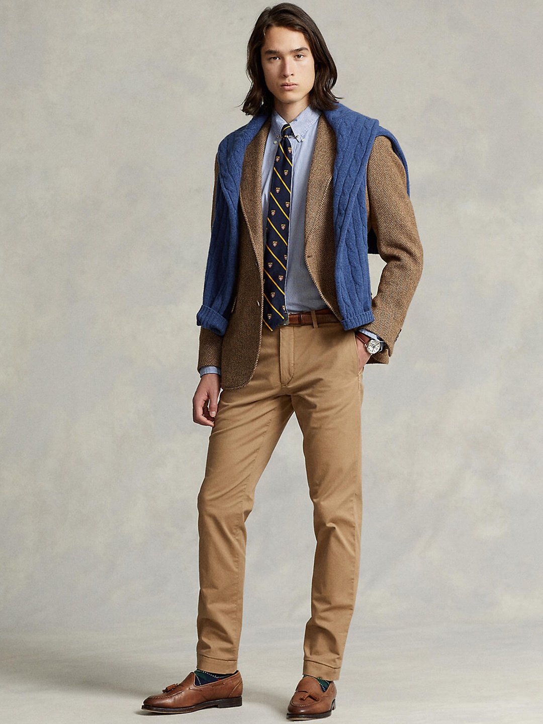 

Polo Ralph Lauren Men Beige Solid Slim-fit Chinos