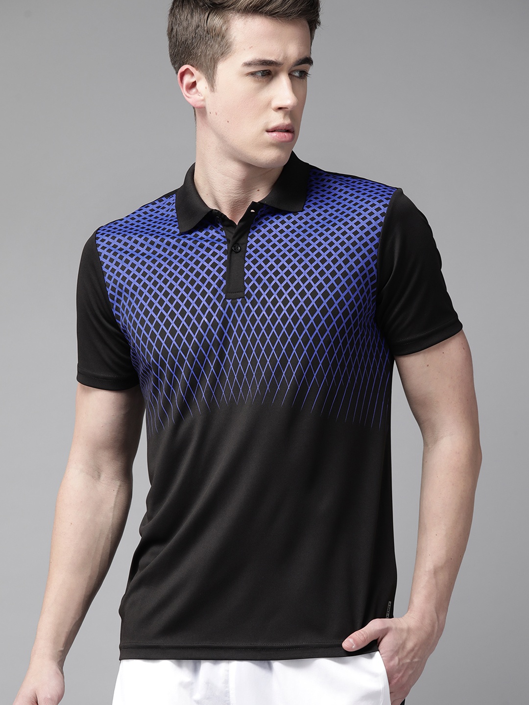 

PROWL by Tiger Shroff Speed Dry Polo Collar Running T-shirt, Black