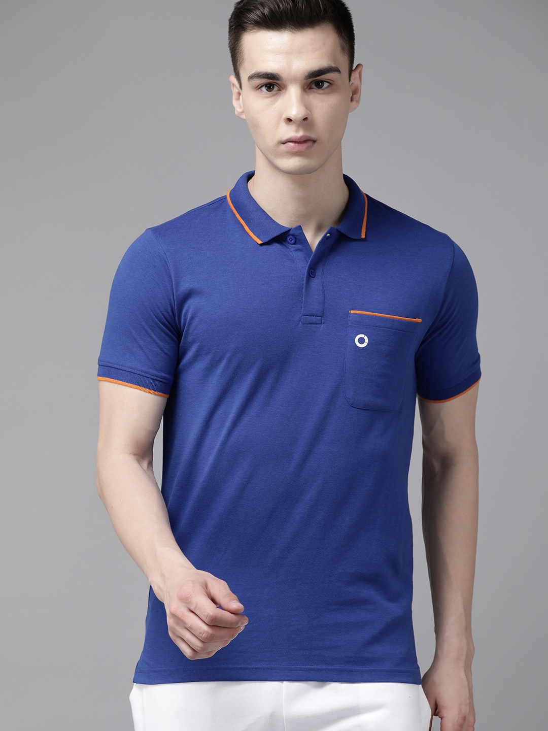 

PROWL by Tiger Shroff Men Solid Polo Collar T-shirt, Blue