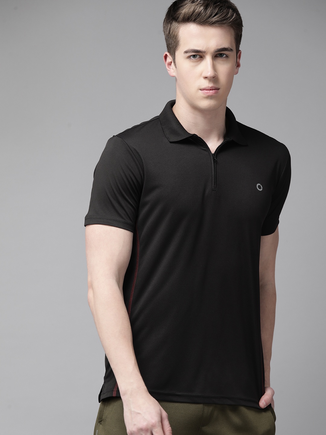 

PROWL by Tiger Shroff Speed-Dry Polo Collar Training T-shirt, Black