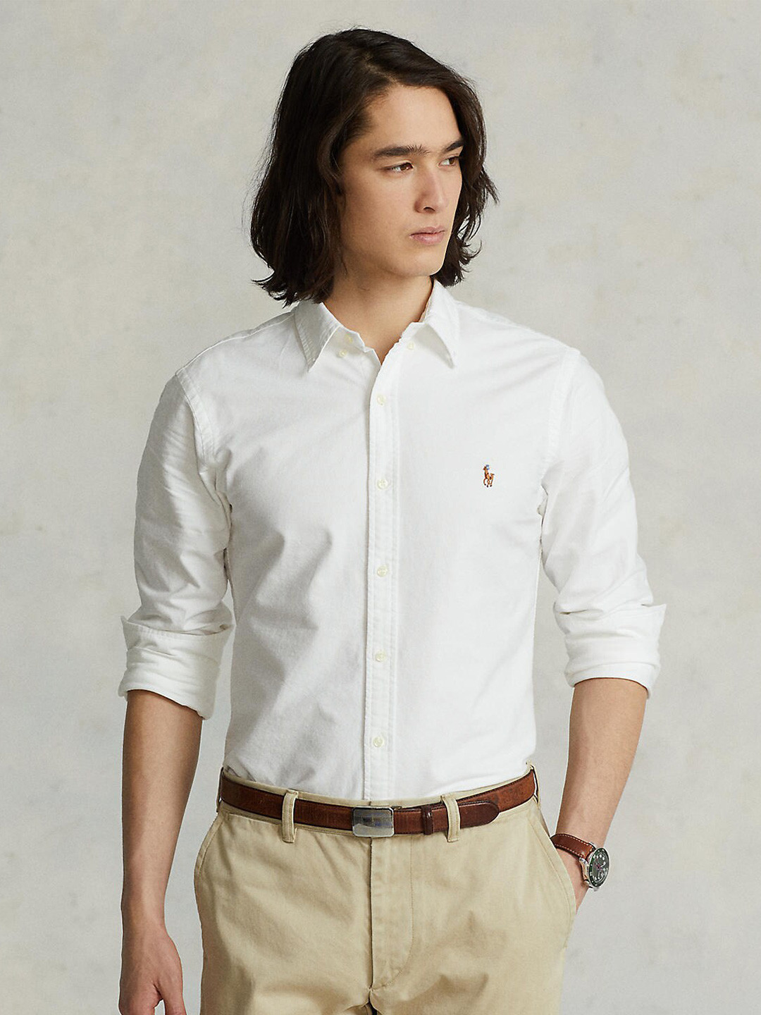 

Polo Ralph Lauren Men White Solid Pure-Cotton Casual Shirts