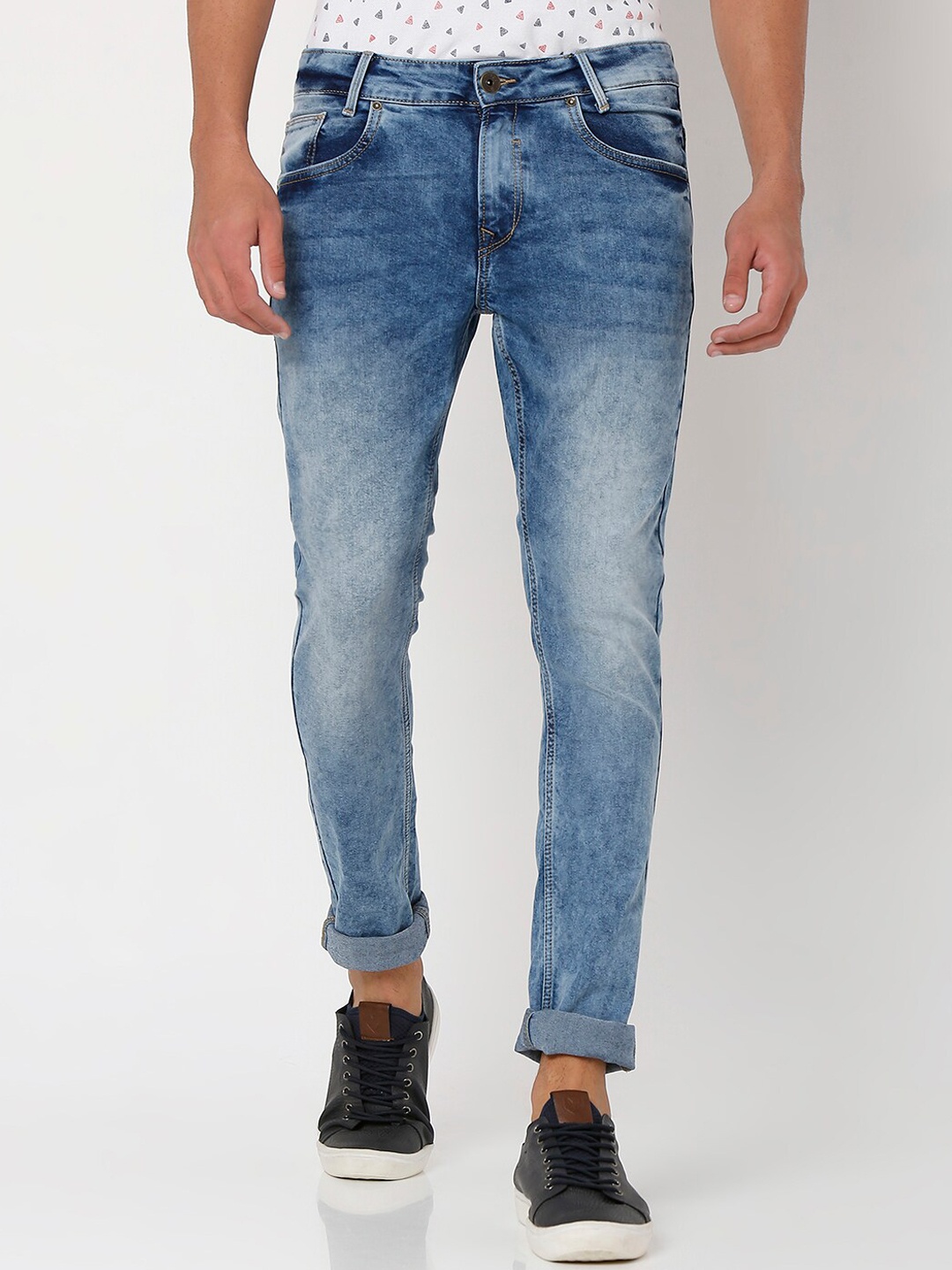 

Mufti Men Blue Skinny Fit Heavy Fade Jeans