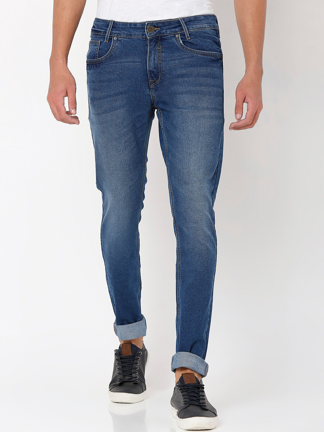 

Mufti Men Blue Skinny Fit Heavy Fade Jeans