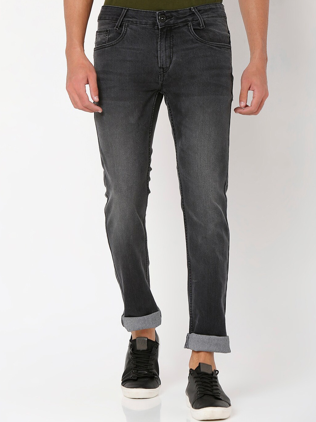 

Mufti Men Black Slim Fit Light Fade Jeans
