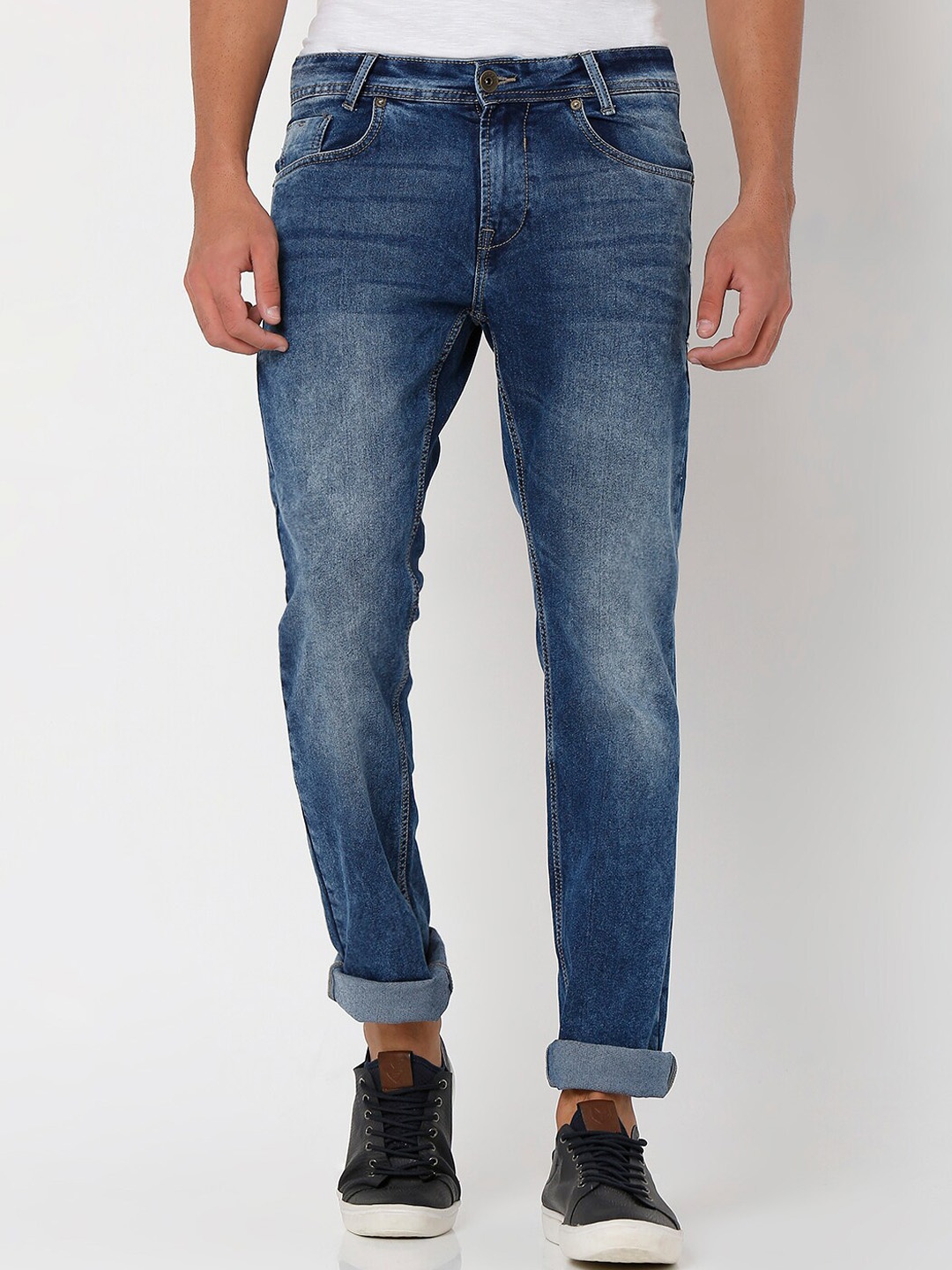 

Mufti Men Blue Slim Fit Heavy Fade Jeans