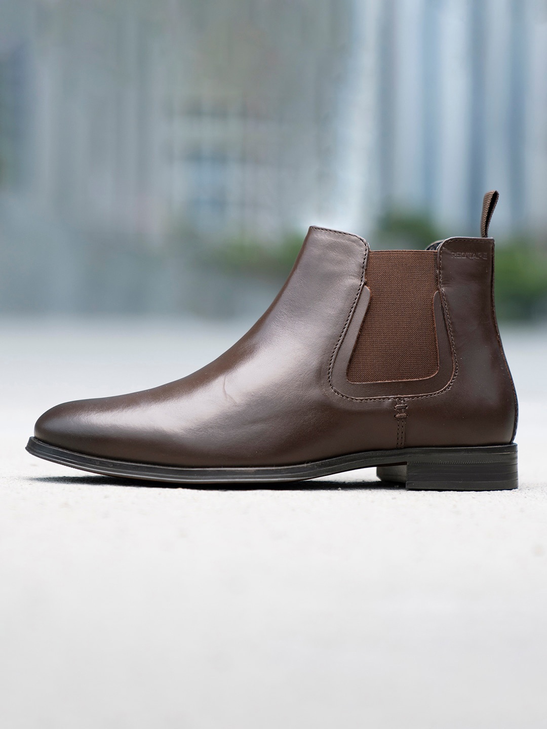 

Red Tape Men Brown Leather High-Top Fashion