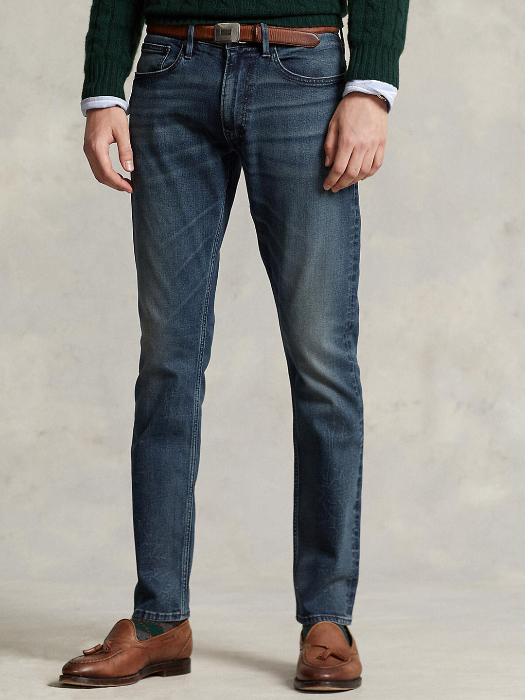 

Polo Ralph Lauren Men Blue Slim Fit Light Fade Clean Look Jeans
