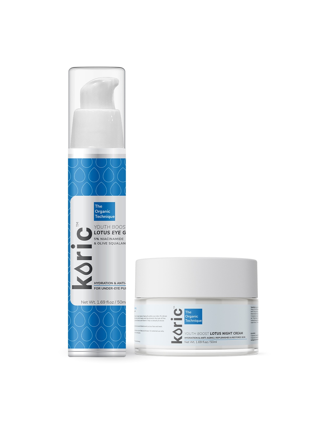 

Koric Be-Youth-iful Nights Skincare Kit - Eye Gel + Night Cream - 50ml each, White