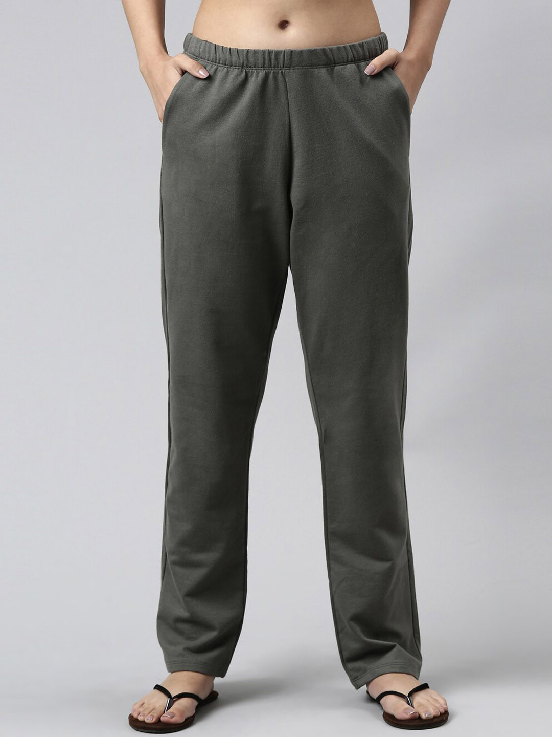 

Enamor Women Mid-Rise Lounge Pants E401, Grey