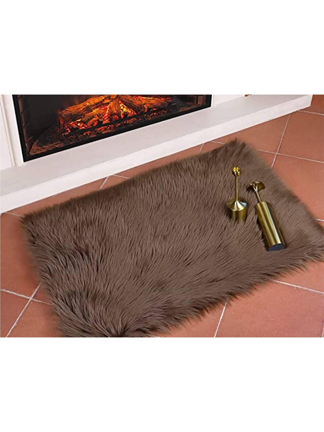

URBAN SPACE Brown Solid 2000 GSM Bath Rugs