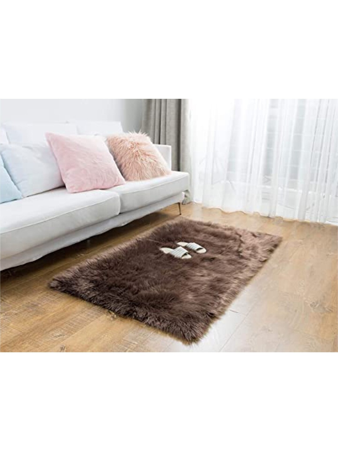 

URBAN SPACE Brown Solid 2000 GSM Bath Rugs