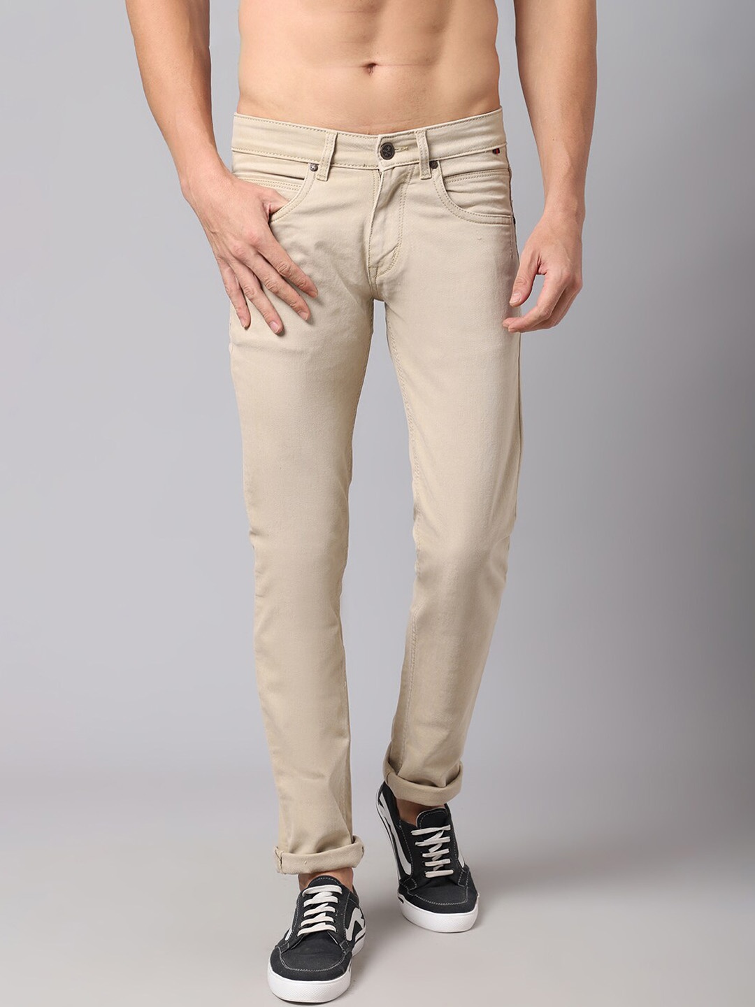 

Cantabil Men Beige Clean Look Jeans