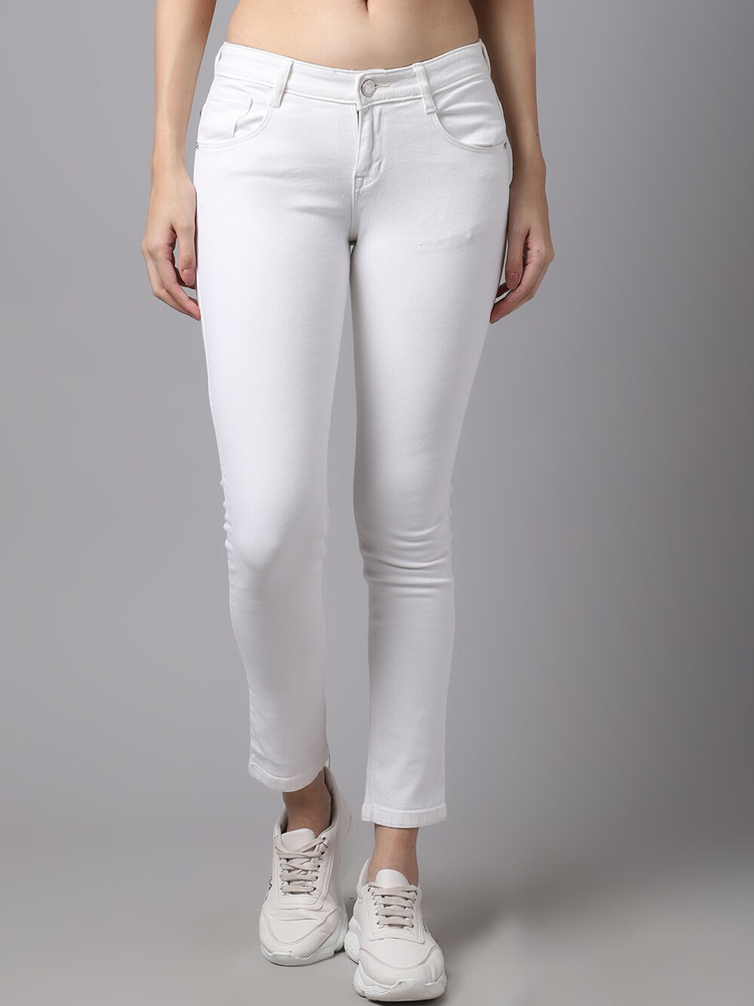 

Crozo By Cantabil Women White Jeans
