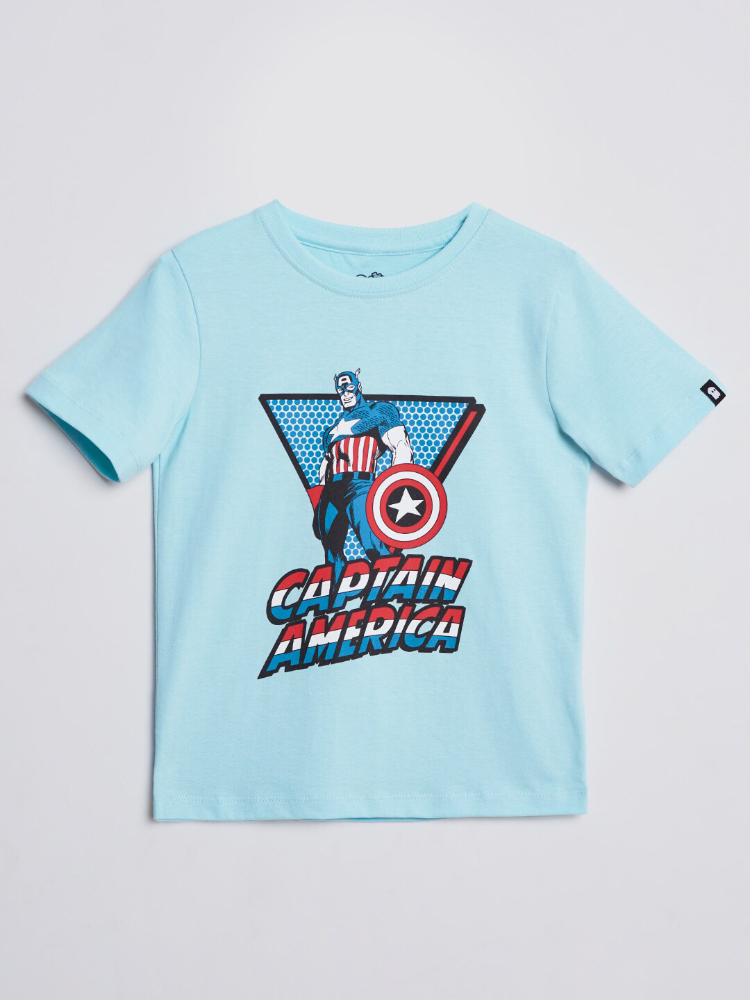 

The Souled Store Boys Blue Captain America Printed Cotton T-shirt
