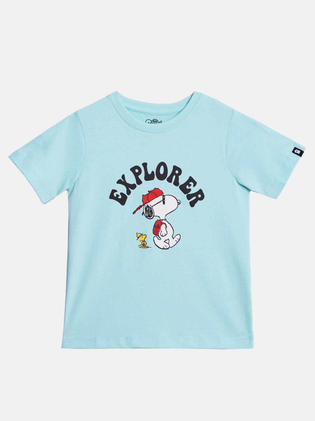 

The Souled Store Boys Blue Peanuts Printed Cotton T-shirt