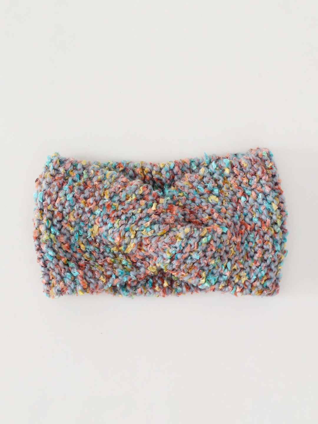 

Woonie Girls Multicoloured Knitted Twisted Headband, Multi