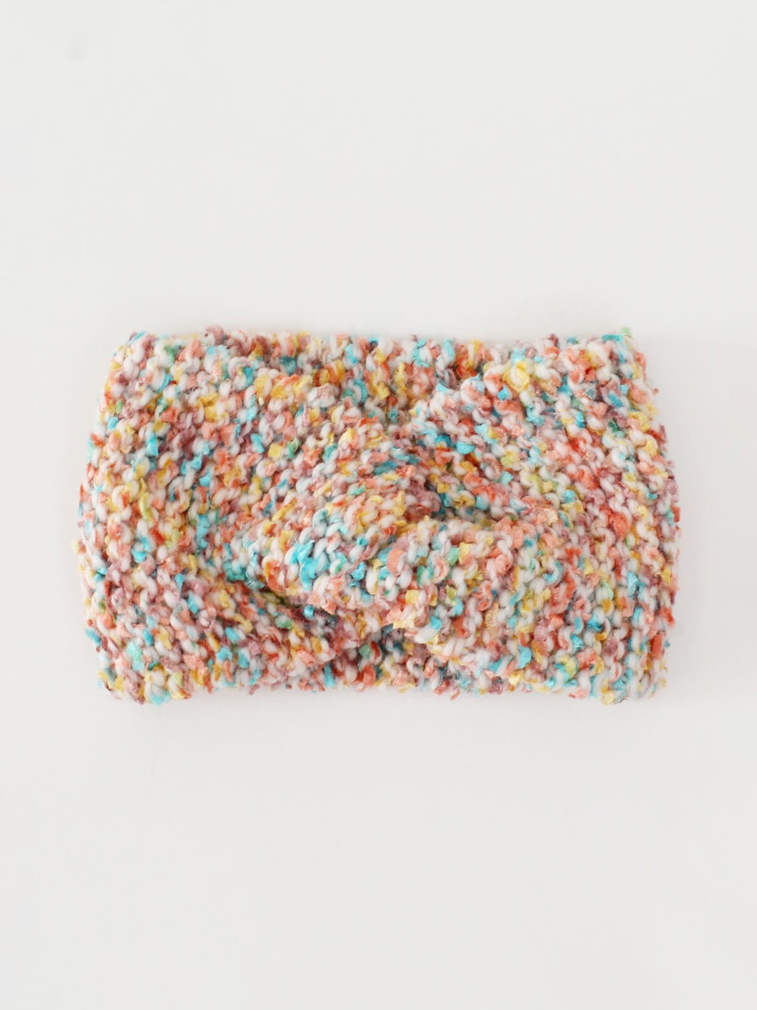 

Woonie Girls Multicoloured Knitted Twisted Headband, Multi