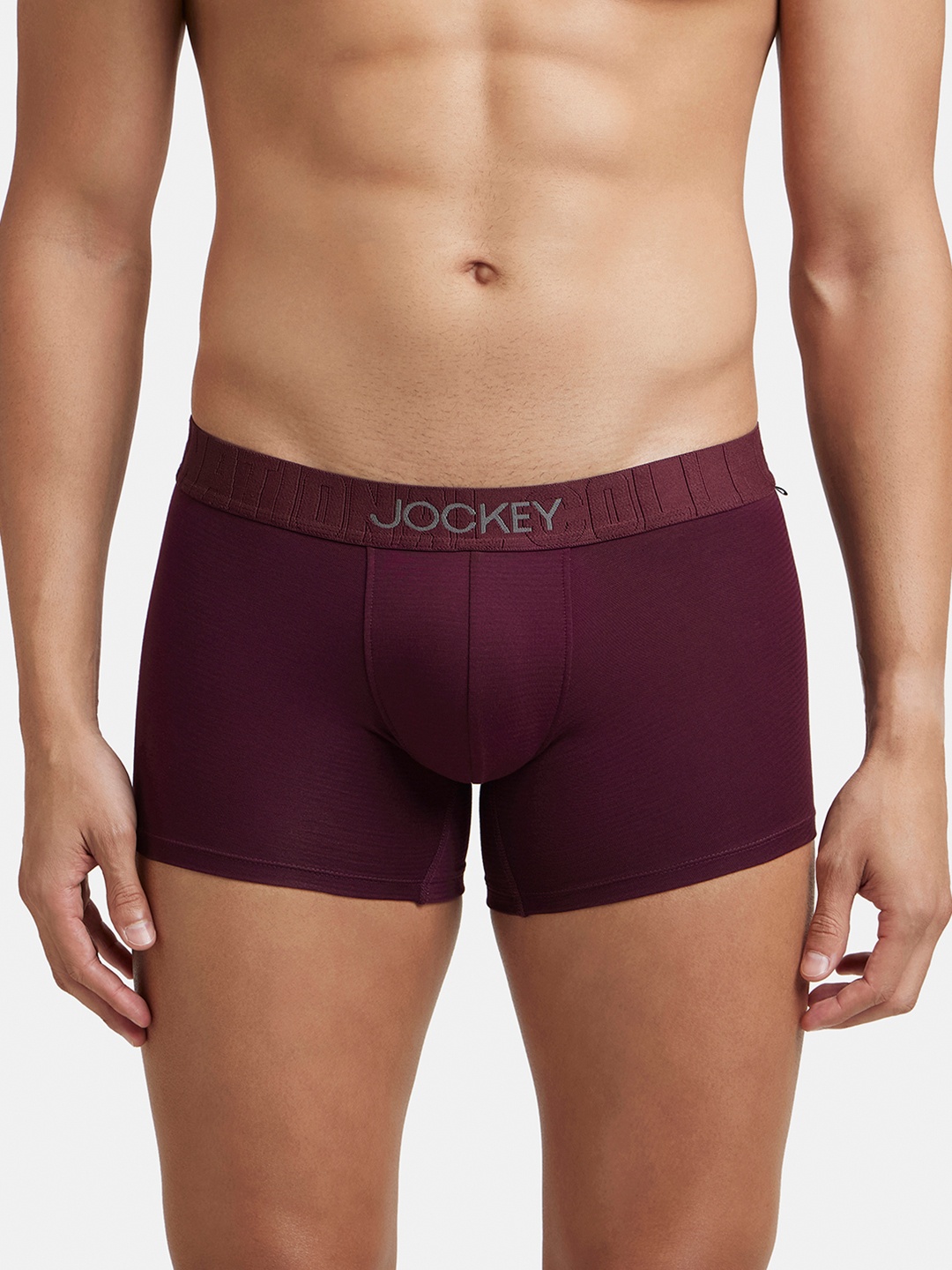 

Jockey Supima Cotton Stretch Solid Trunk with Ultrasoft Waistband-IC32, Maroon