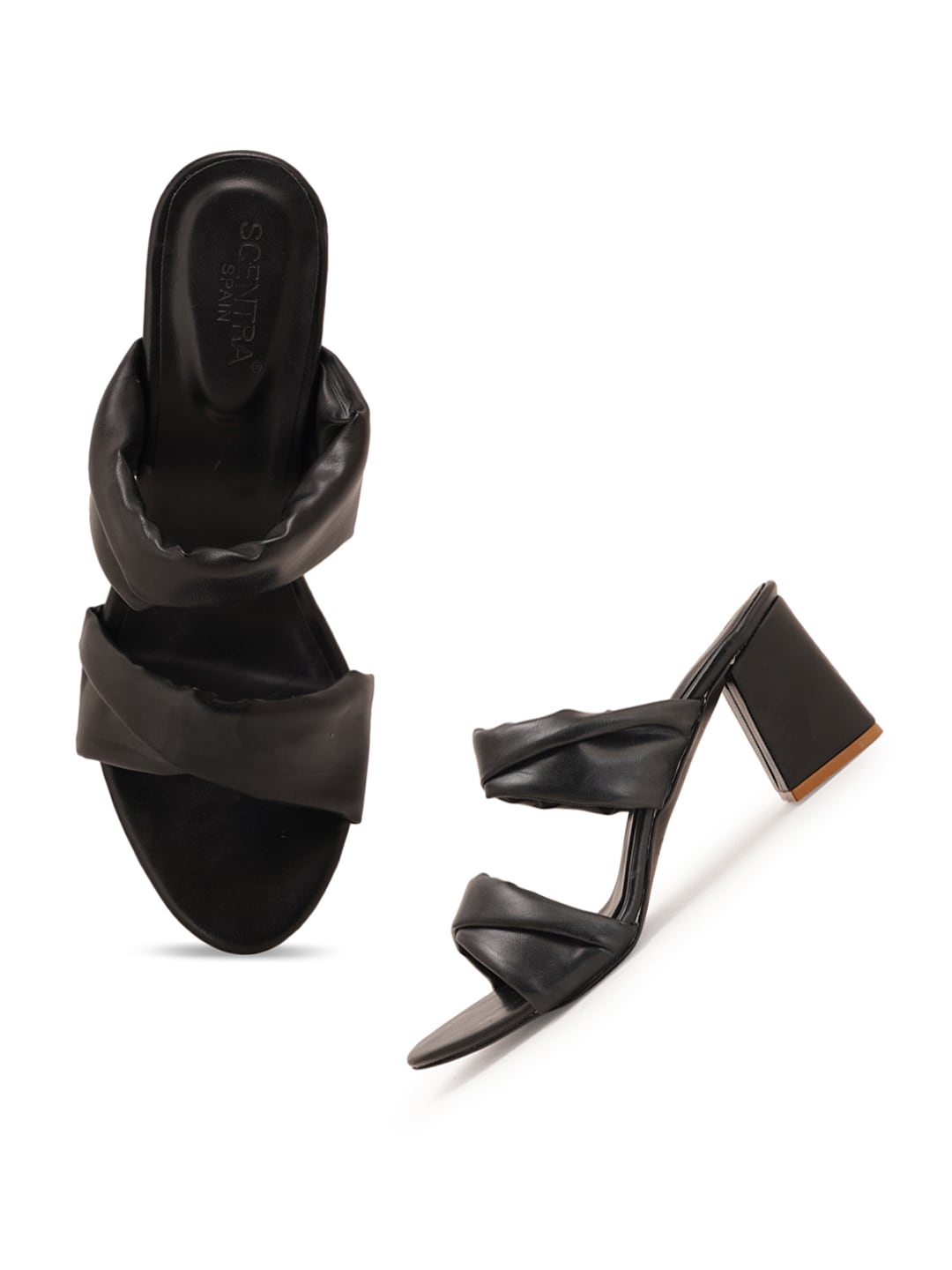 

SCENTRA Women Black Solid Block Heels