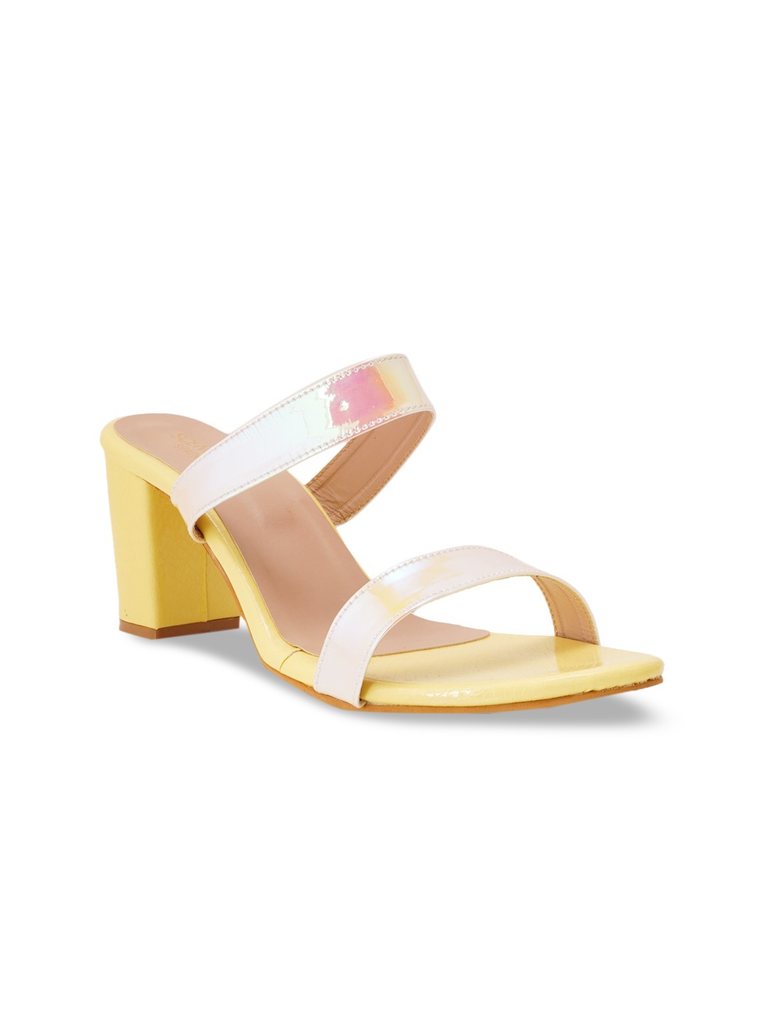 

SCENTRA Women Mustard Embellished Block Heels