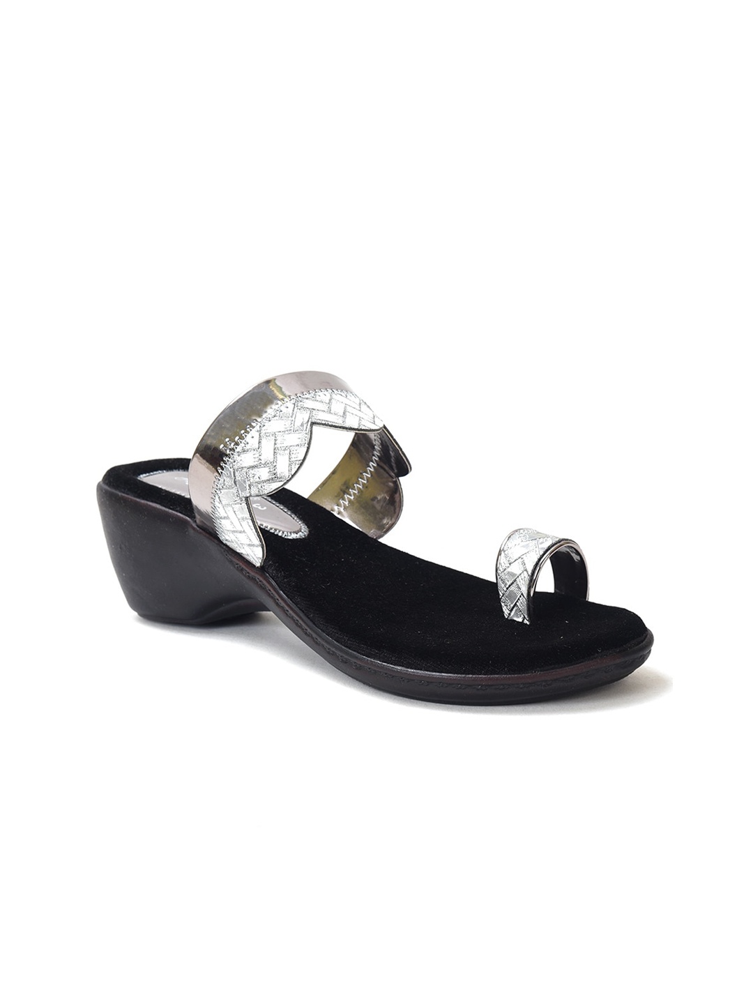 

Ajanta Silver-Toned Embellished Wedge Heels