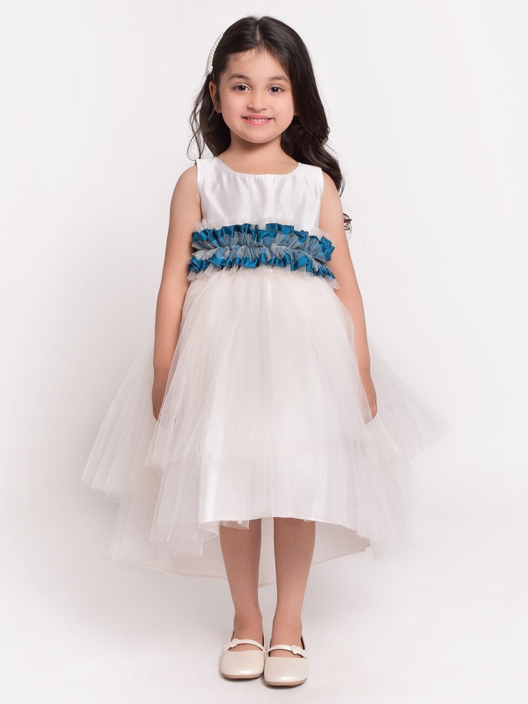 

Jelly Jones White Net Empire Midi Dress