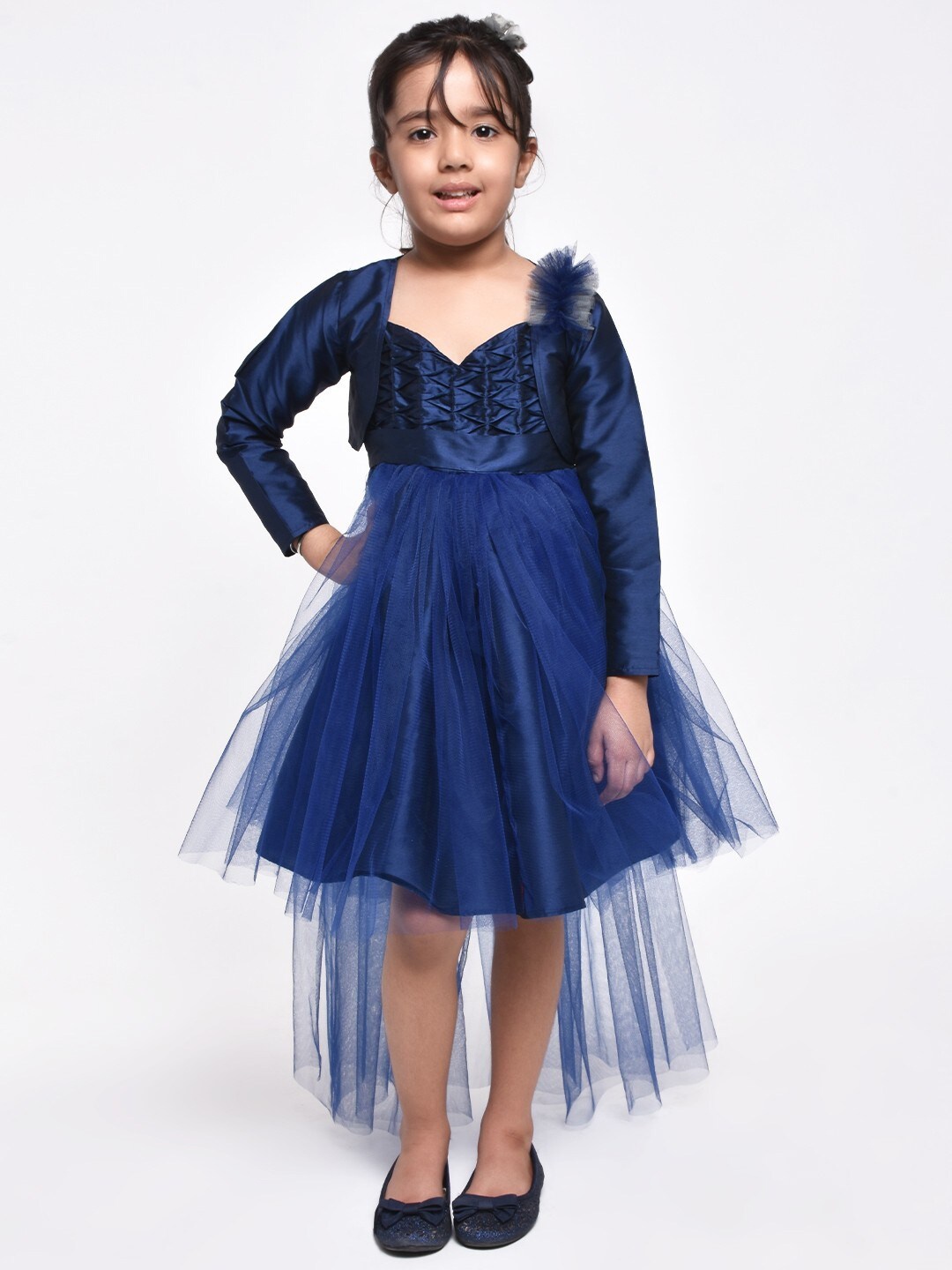 

Jelly Jones Girls Navy Blue Net Dress