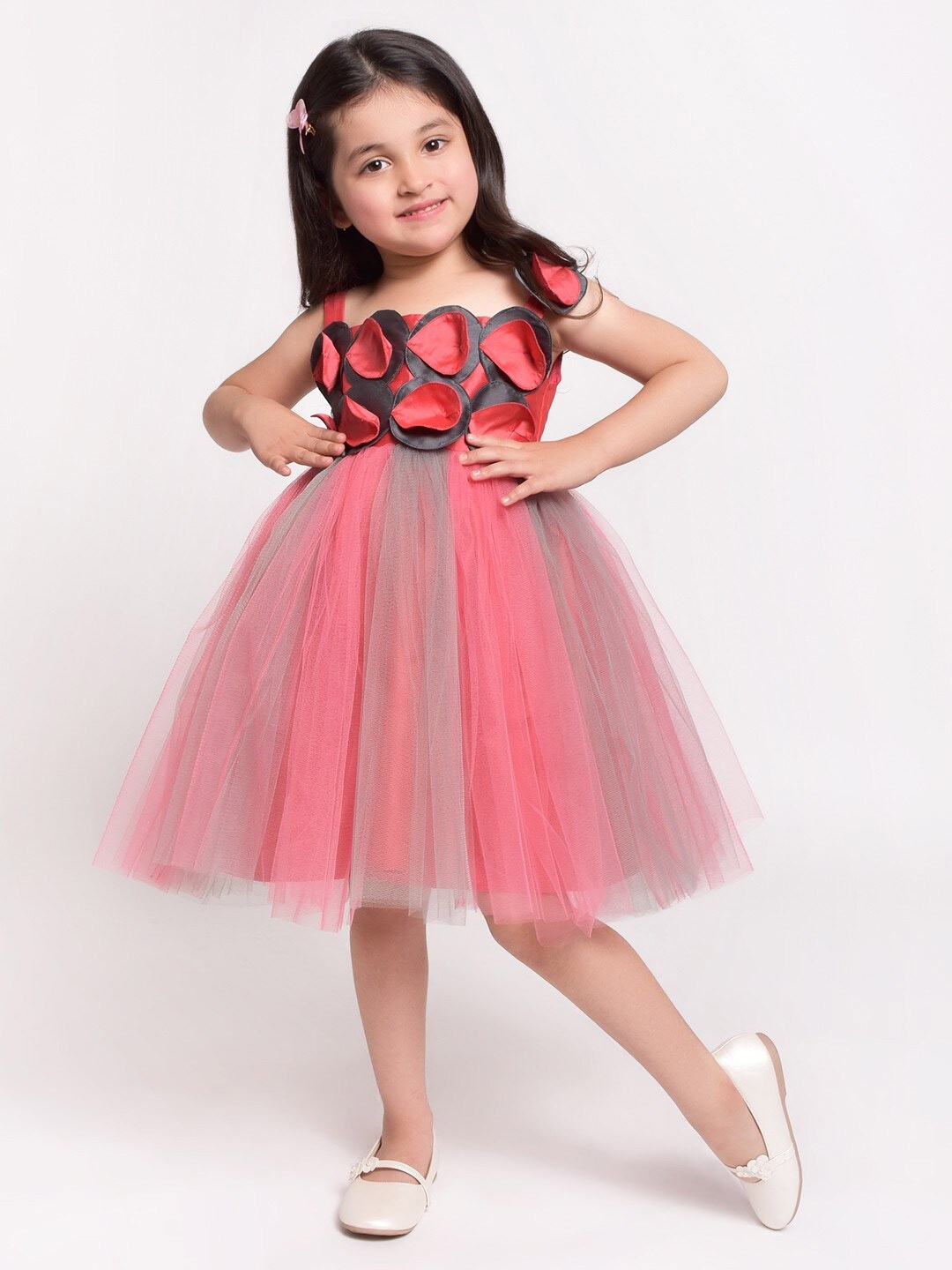 

Jelly Jones Girls Pink & Grey Net Dress