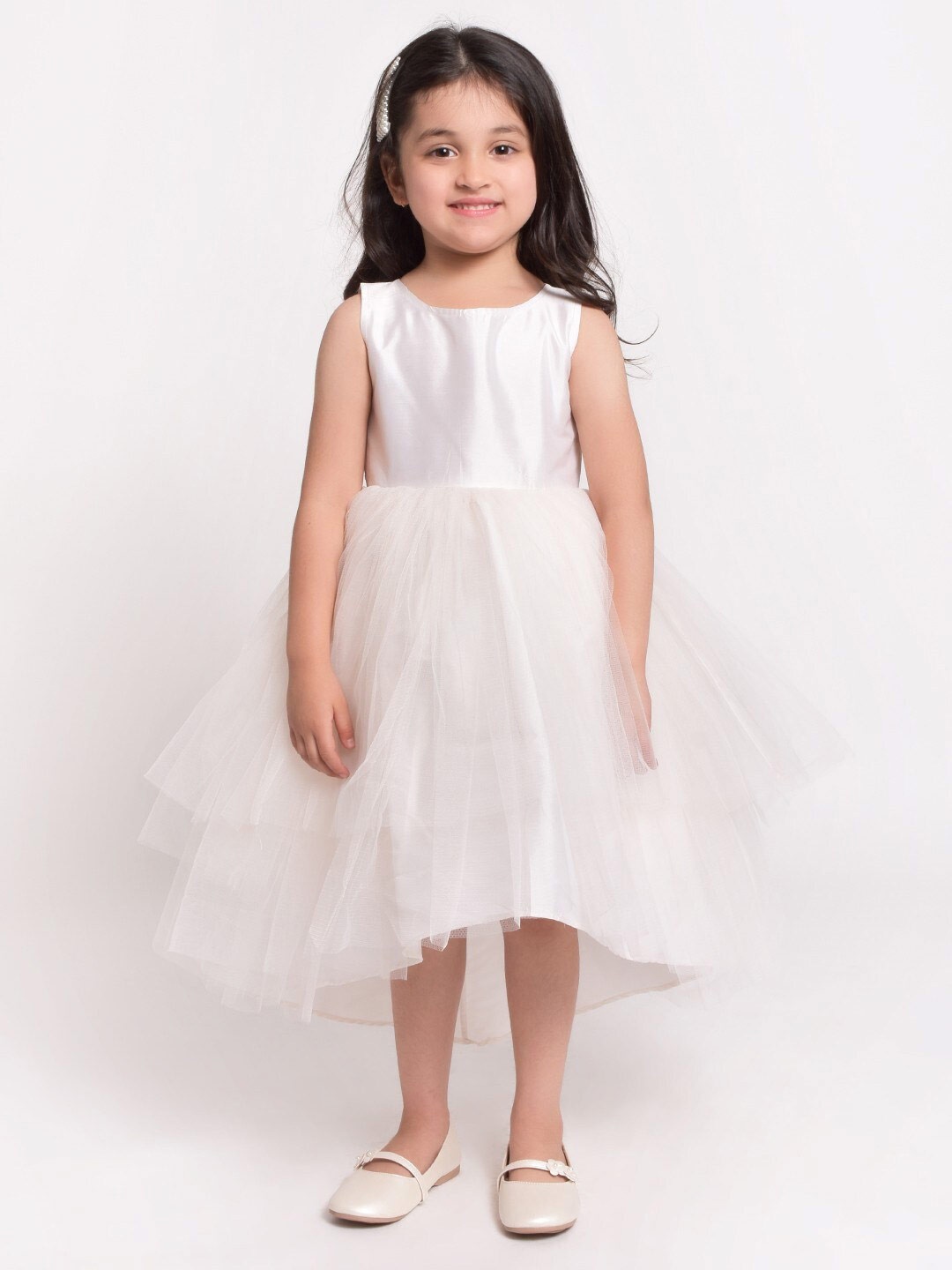 

Jelly Jones White Net Midi Dress