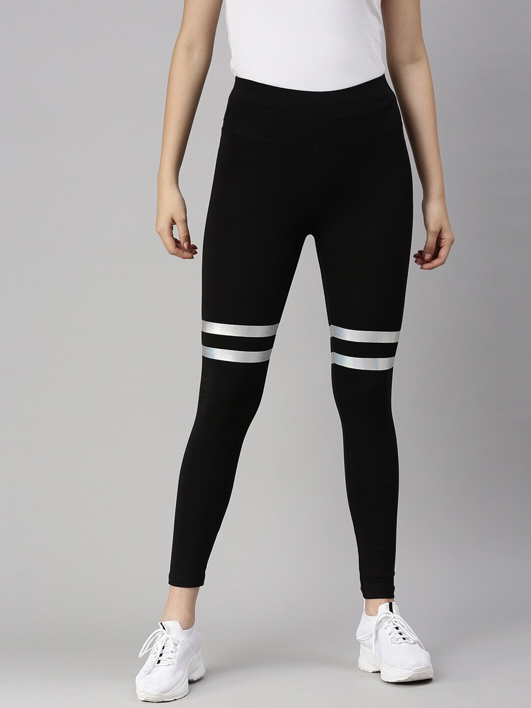 

De Moza Women Black Solid Cotton Ankle Length Leggings