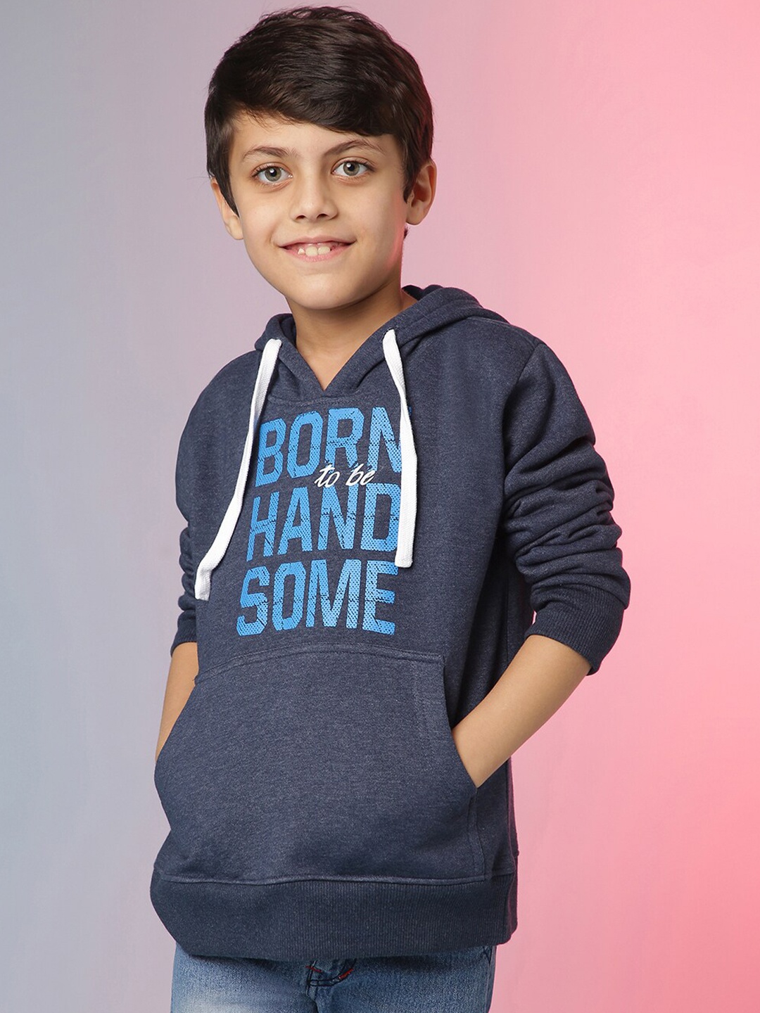 

Instafab Boys Blue Hooded Sweatshirt