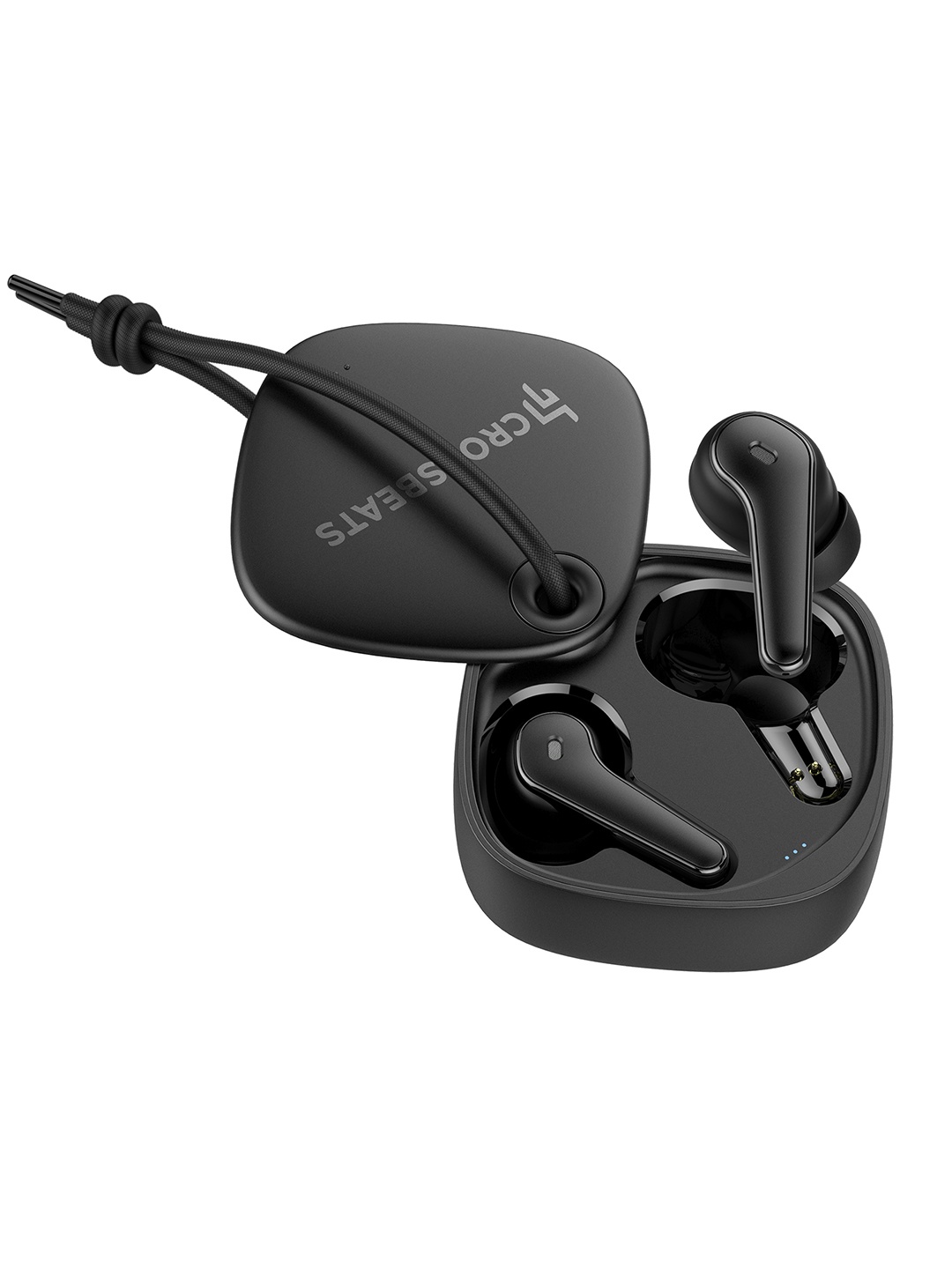 

CrossBeats Black SLIDE in Ear Tws ENC earbuds + 30 Hours Playtime + 10 mm Drivers