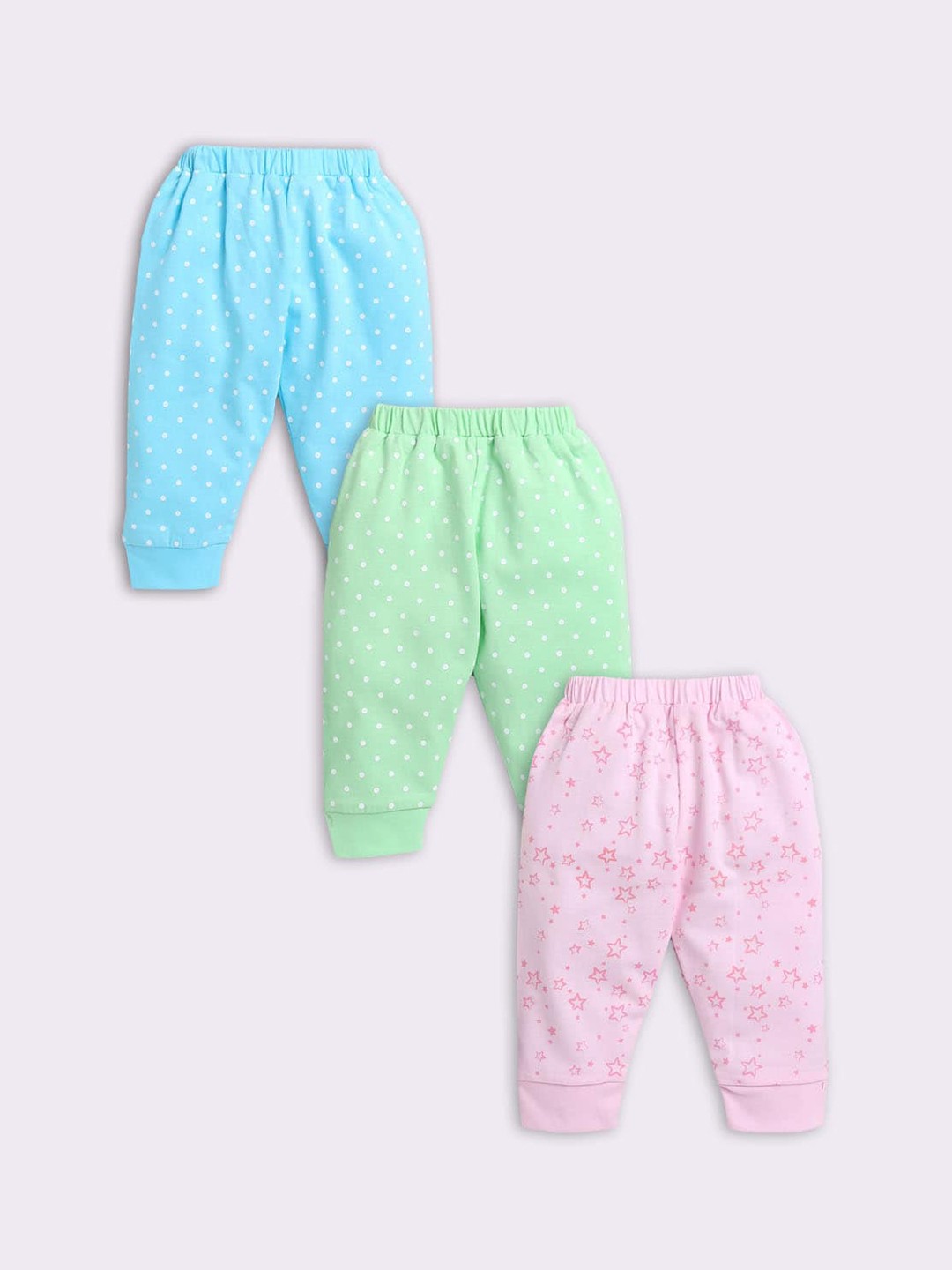 

JBN Creation Kids Pack Of 3 Printed Cotton Lounge Joggers, Pink