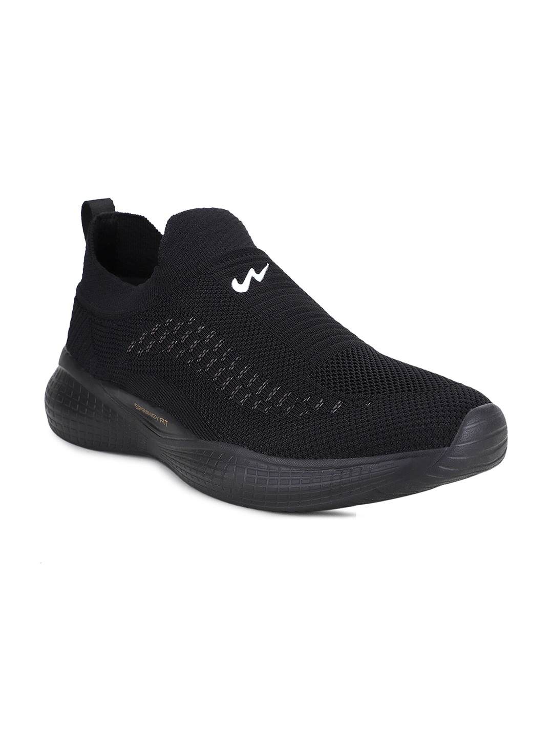 

Campus Men Black Mesh Running Shoes