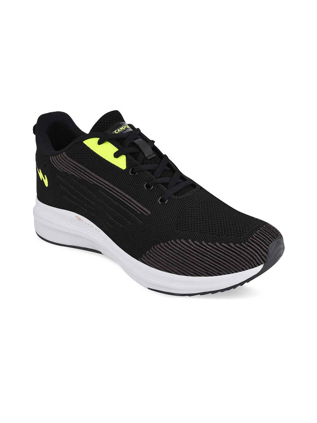 

Campus Men Black Mesh Running Shoes