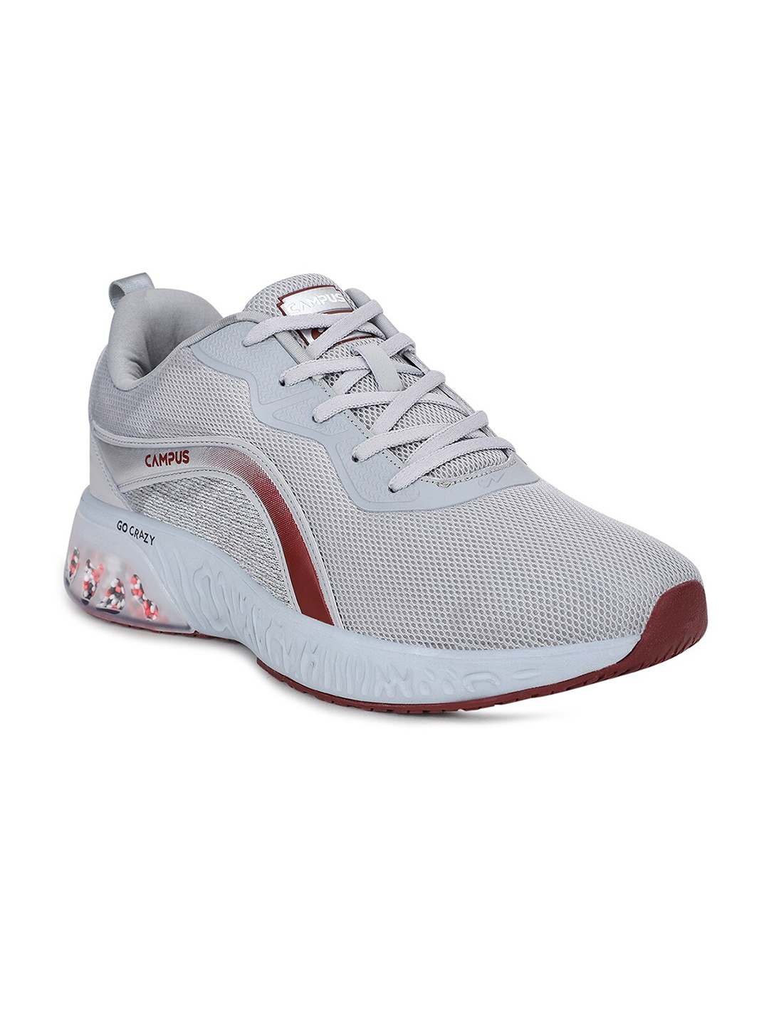 

Campus Men Grey Mesh Running Shoes