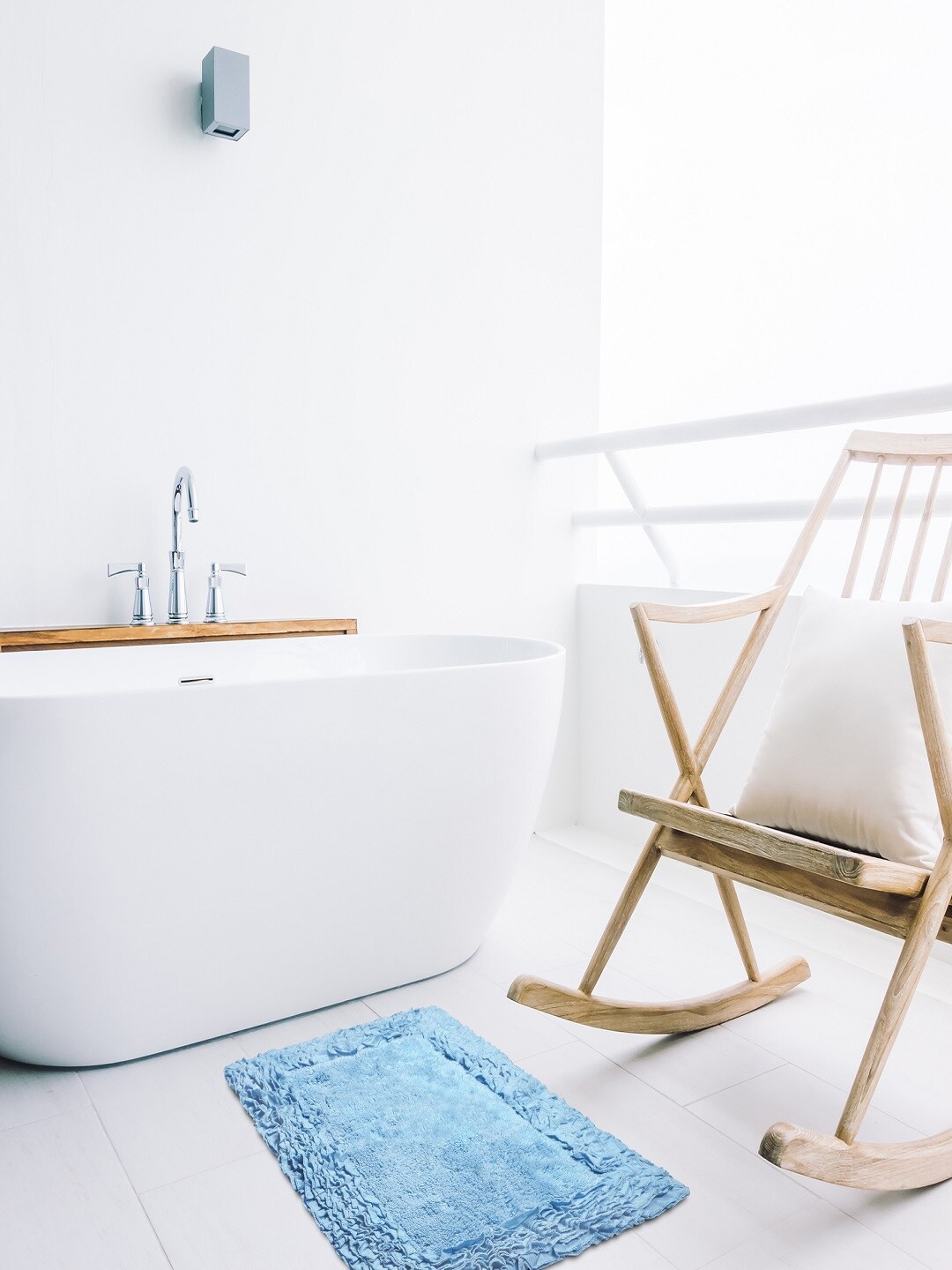 

Pano Blue Solid 2050 GSM Cotton Bath Rugs