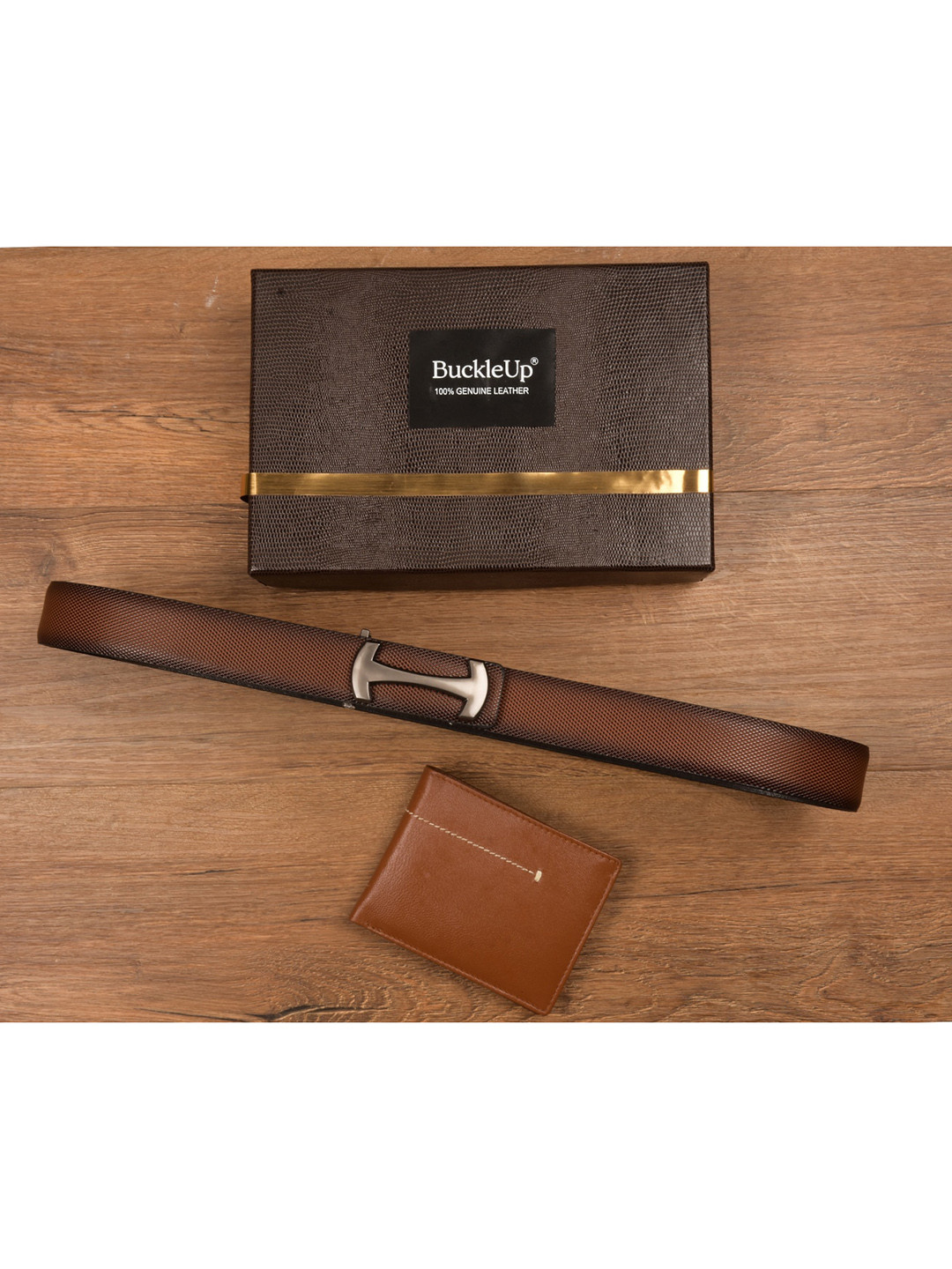

BuckleUp Men Tan Brown Solid Accessory Gift Set