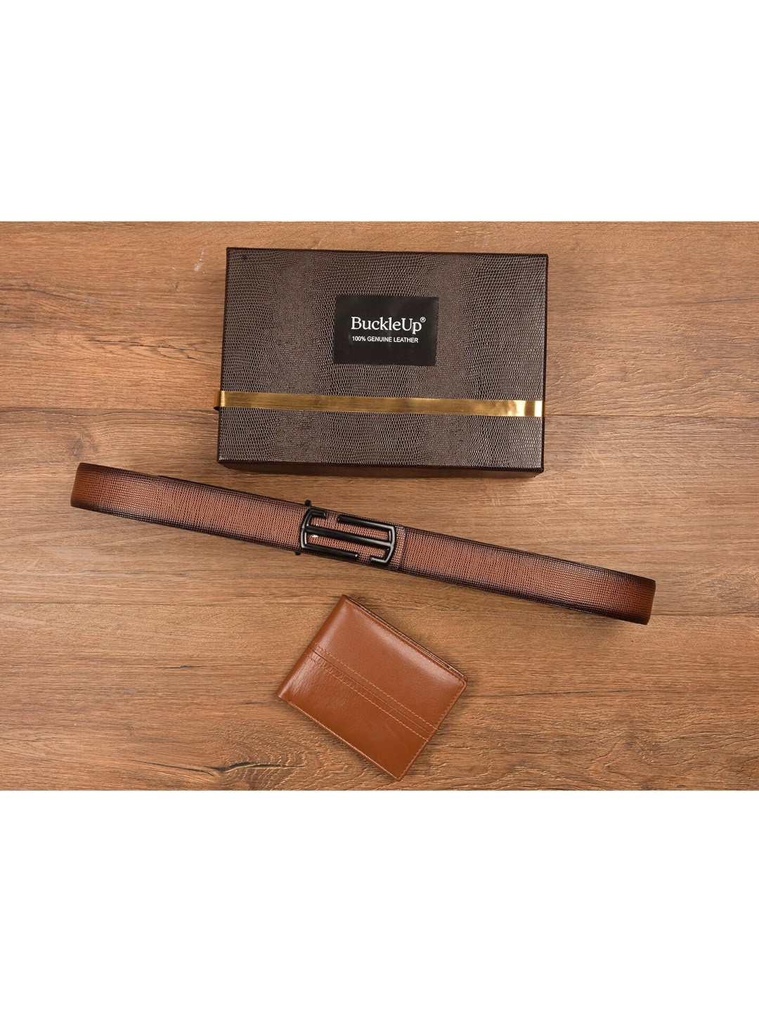 

BuckleUp Men Tan Brown Solid Accessory Gift Set