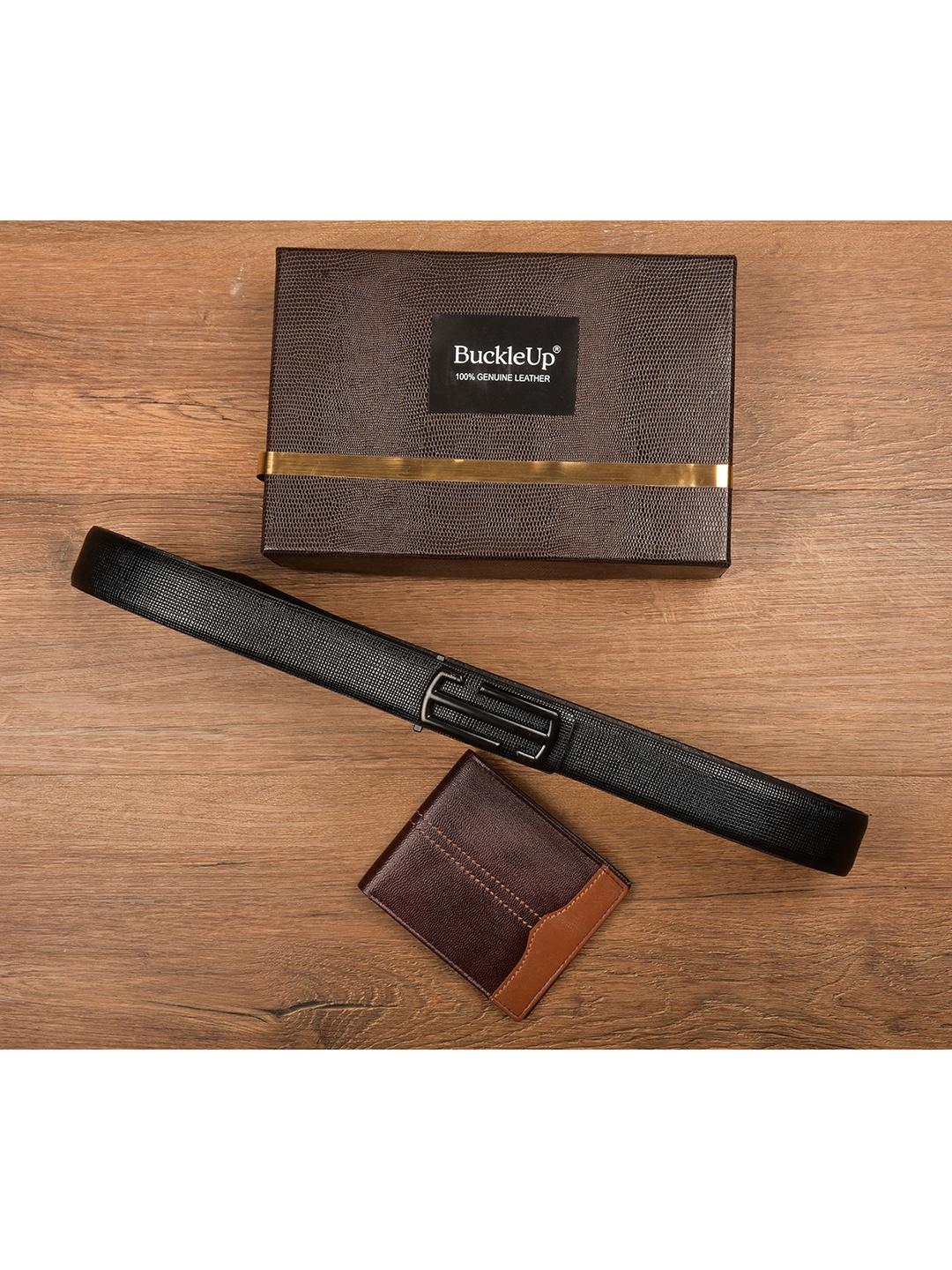 

BuckleUp Men Black Solid Accessory Gift Set