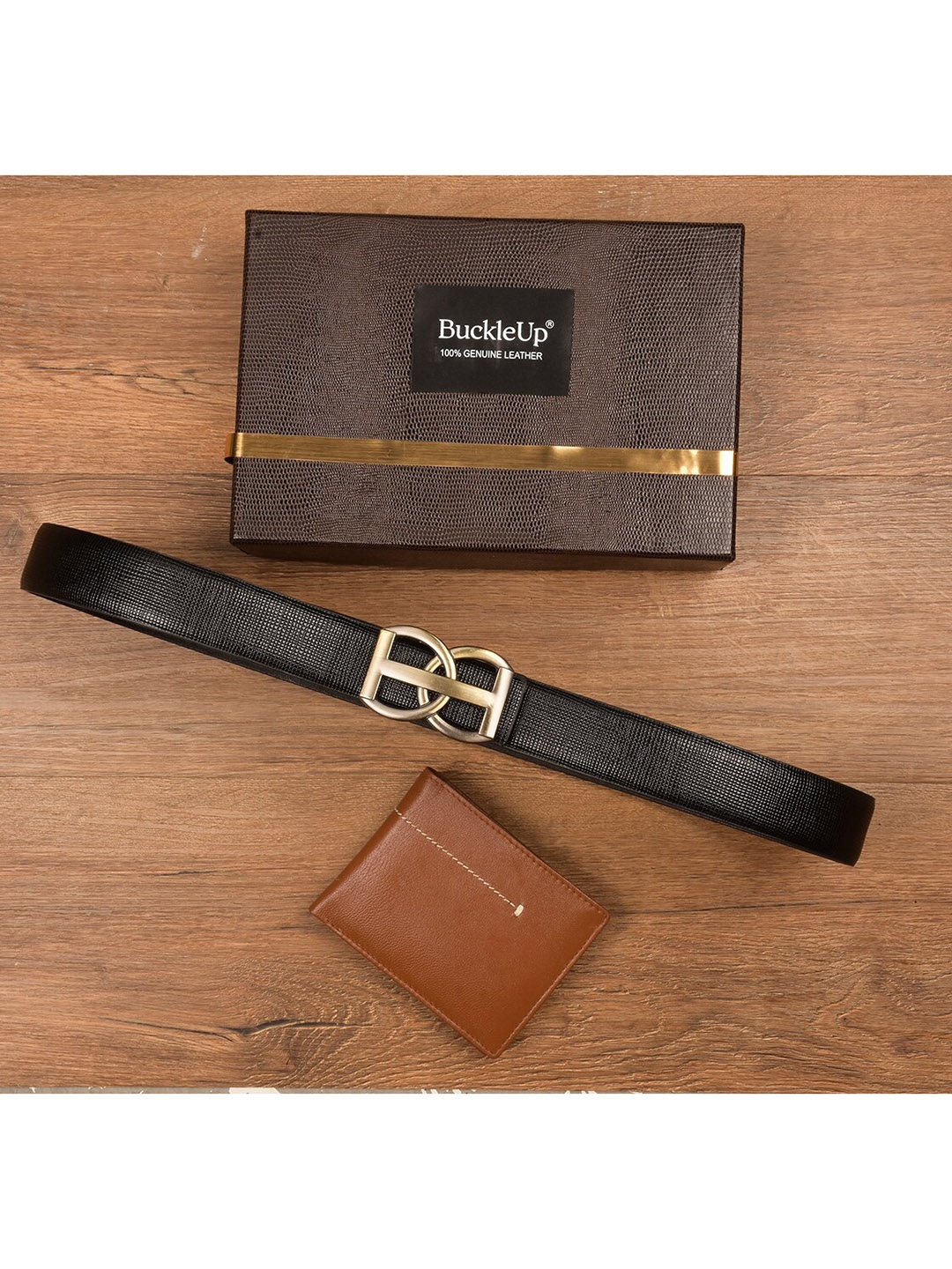 

BuckleUp Men Black Solid Accessory Gift Set