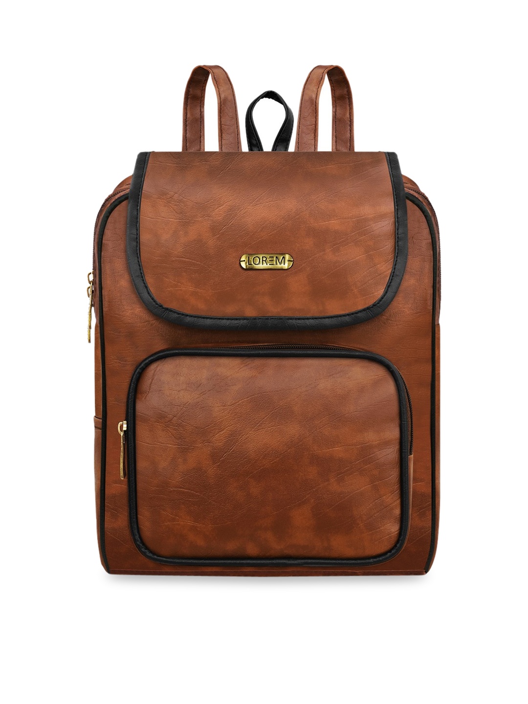 

LOREM Women Tan Textured Backpack