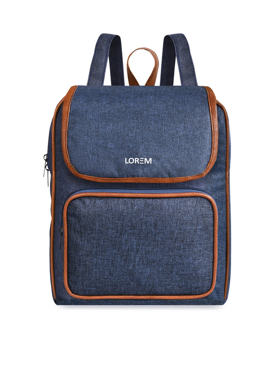 

LOREM Women Blue & Brown Backpack