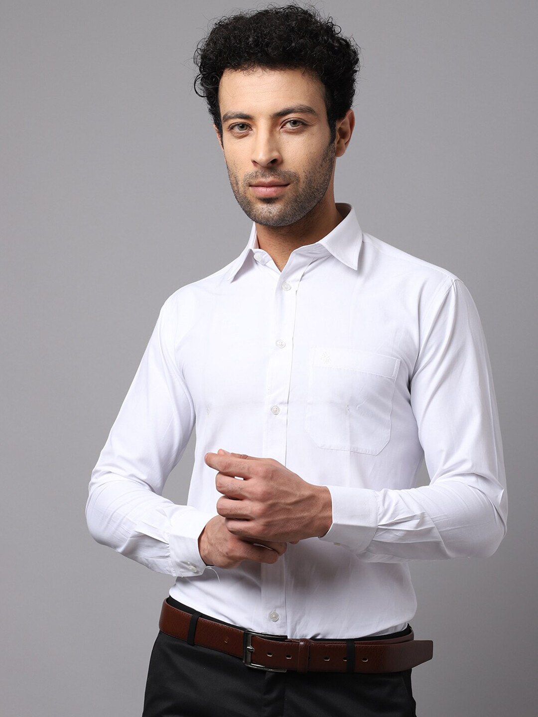 

Cantabil Men White Formal Shirt