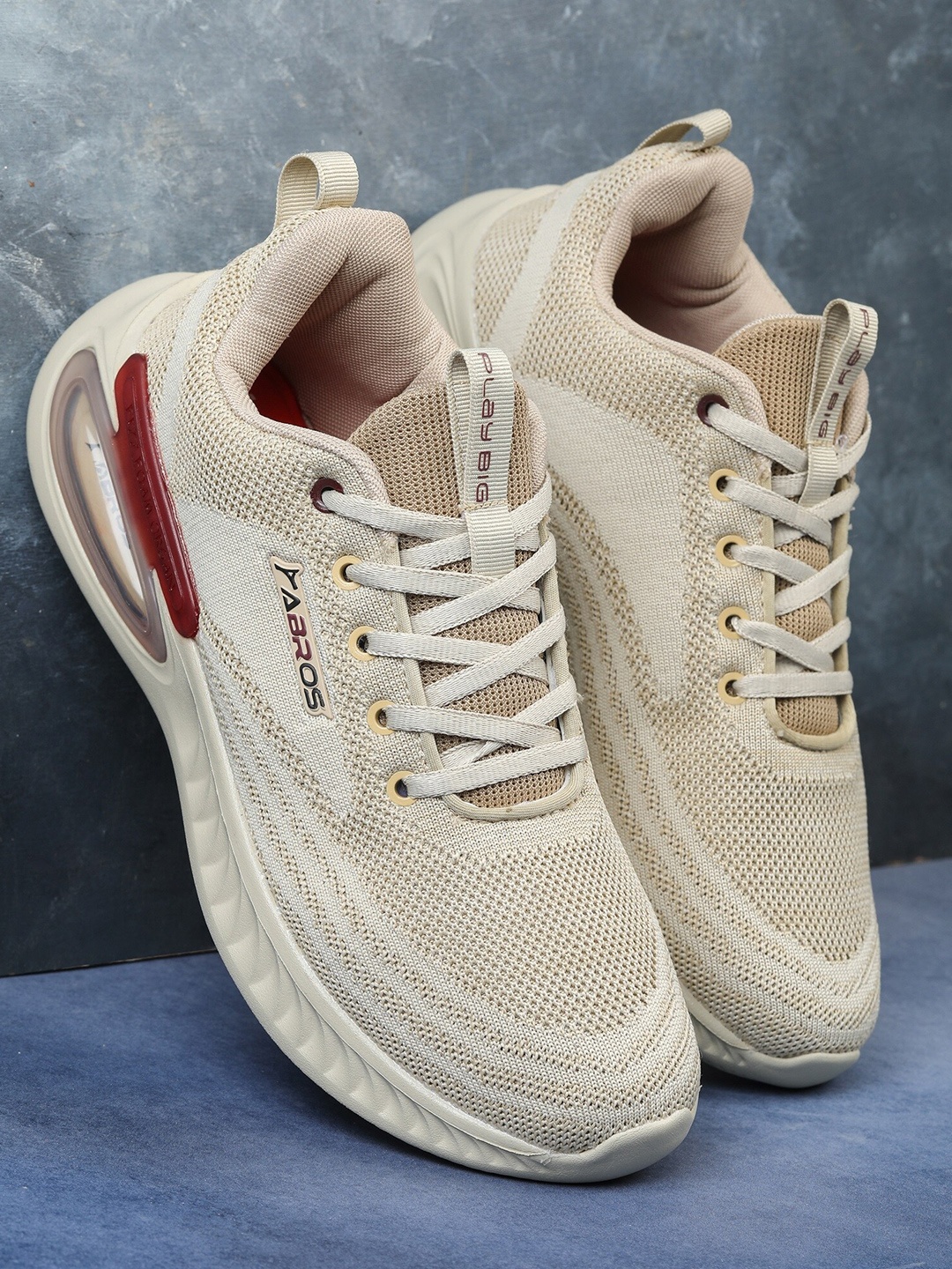 

ABROS Men Evander Running Sports Shoes, Beige