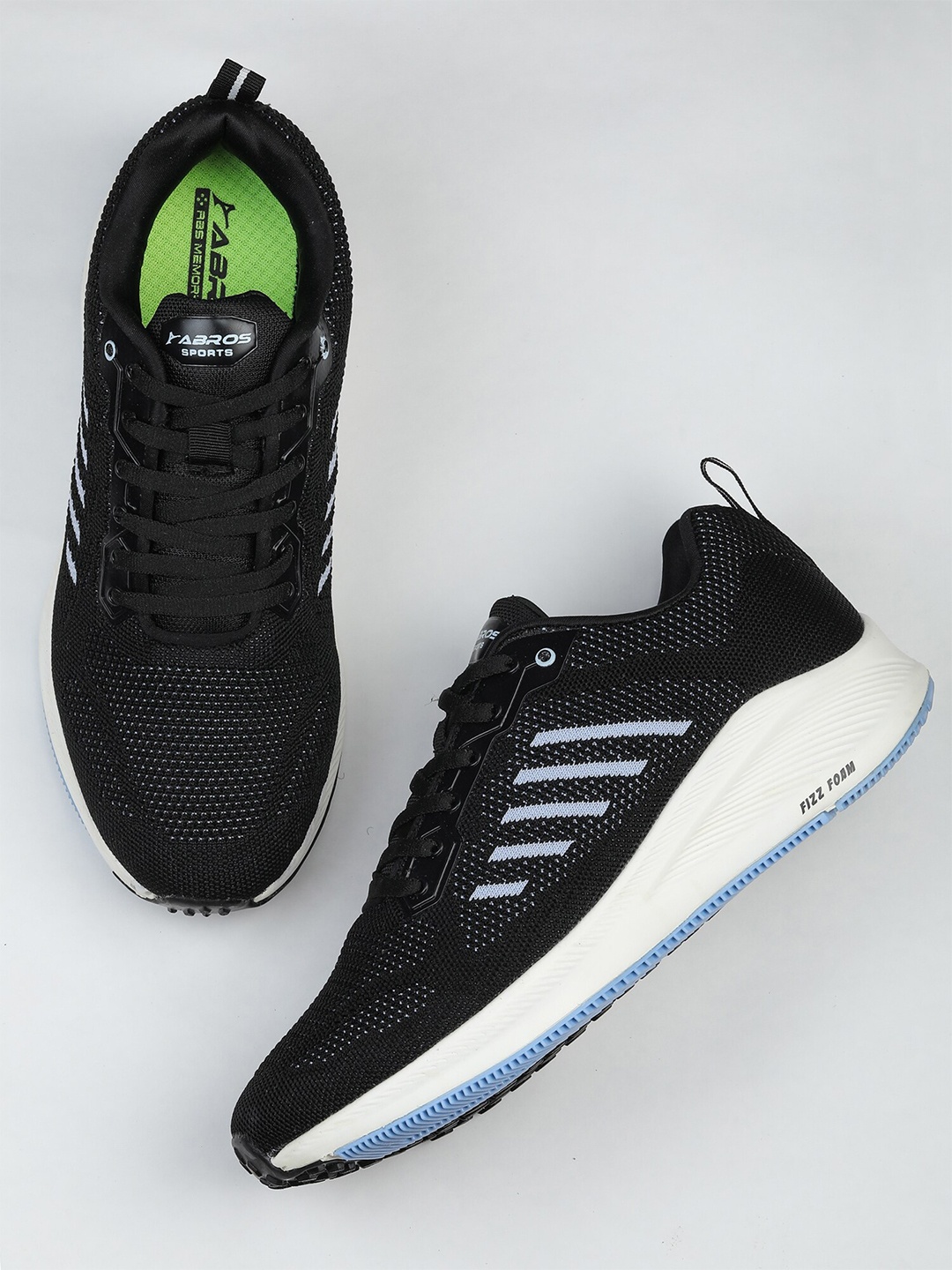 

ABROS Men Black Mesh Sports Shoes