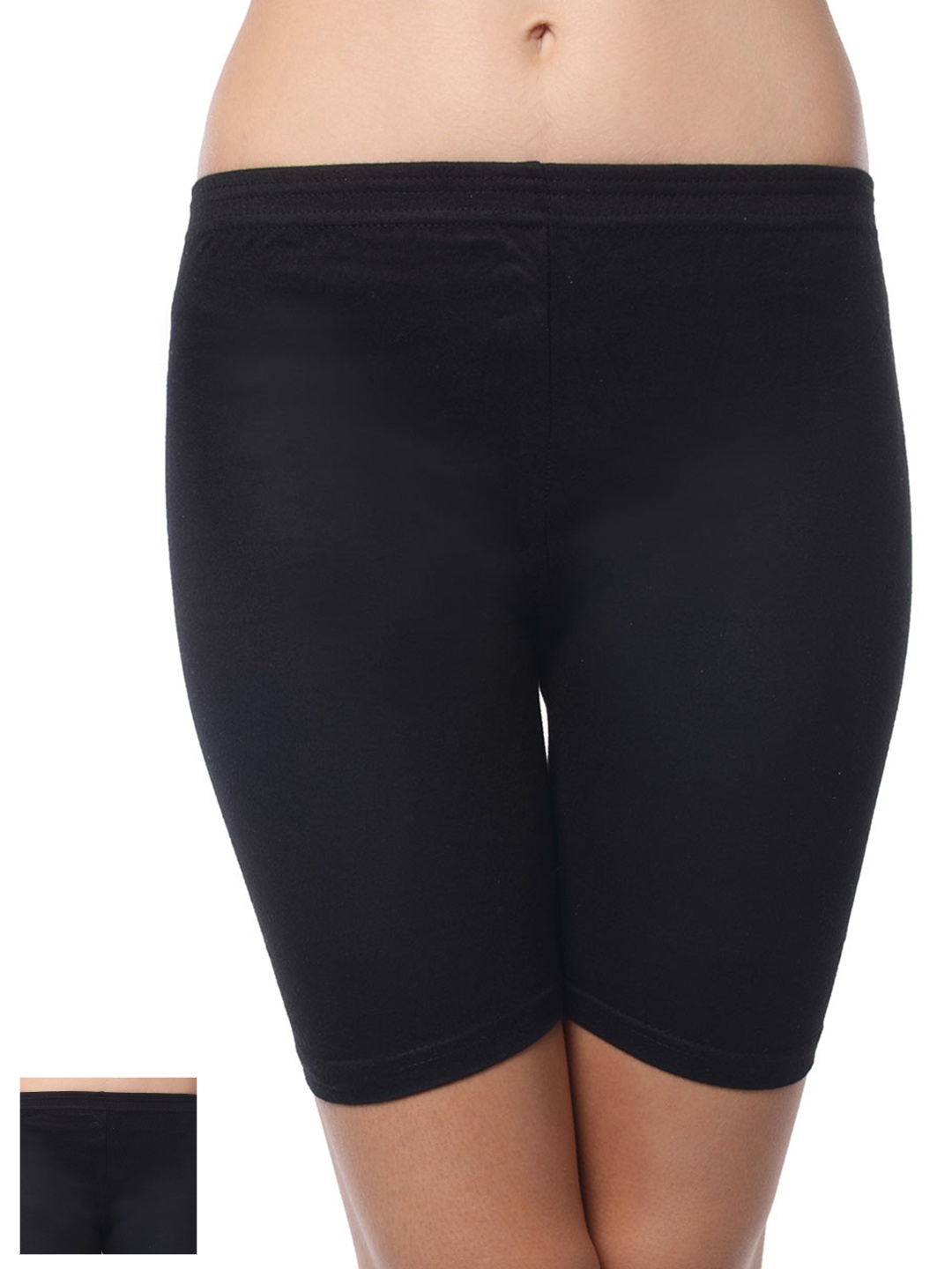 

Lady Lyka Women Pack of 2 Black Cycling Shorts