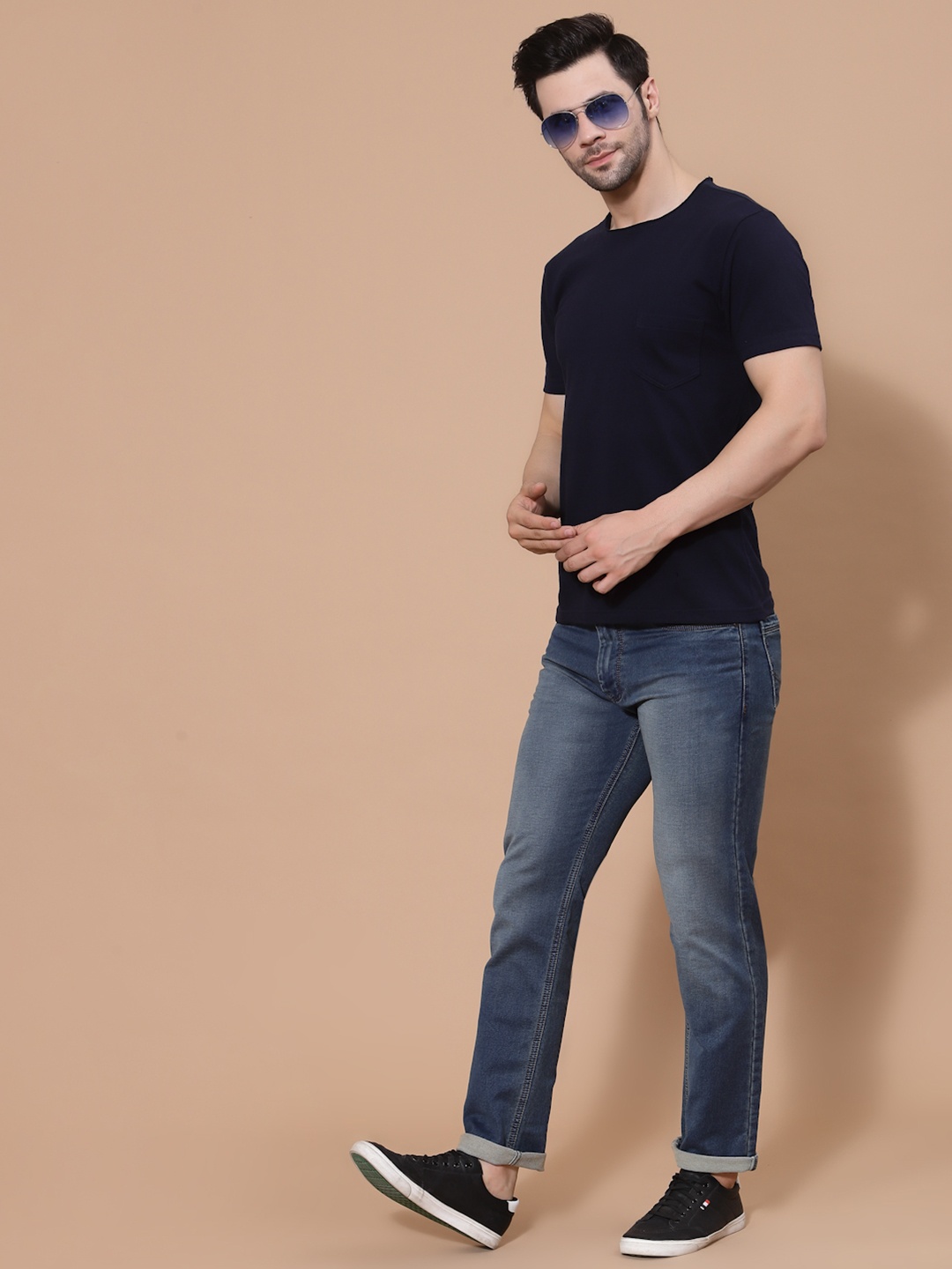 

FLAWLESS Men Blue Light Fade Stretchable Jeans