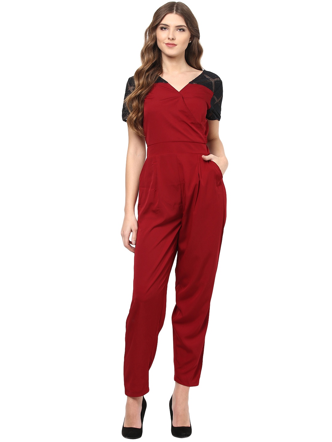 

La Zoire Maroon Jumpsuit