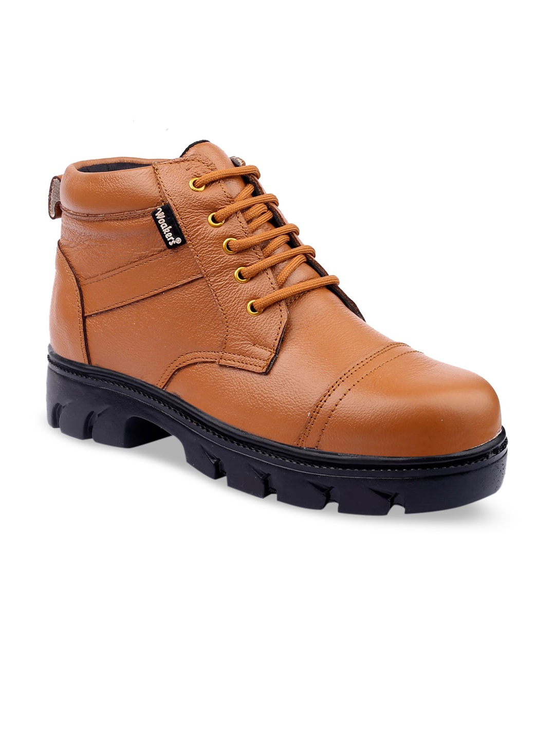 

Woakers Men Tan Leather Boots